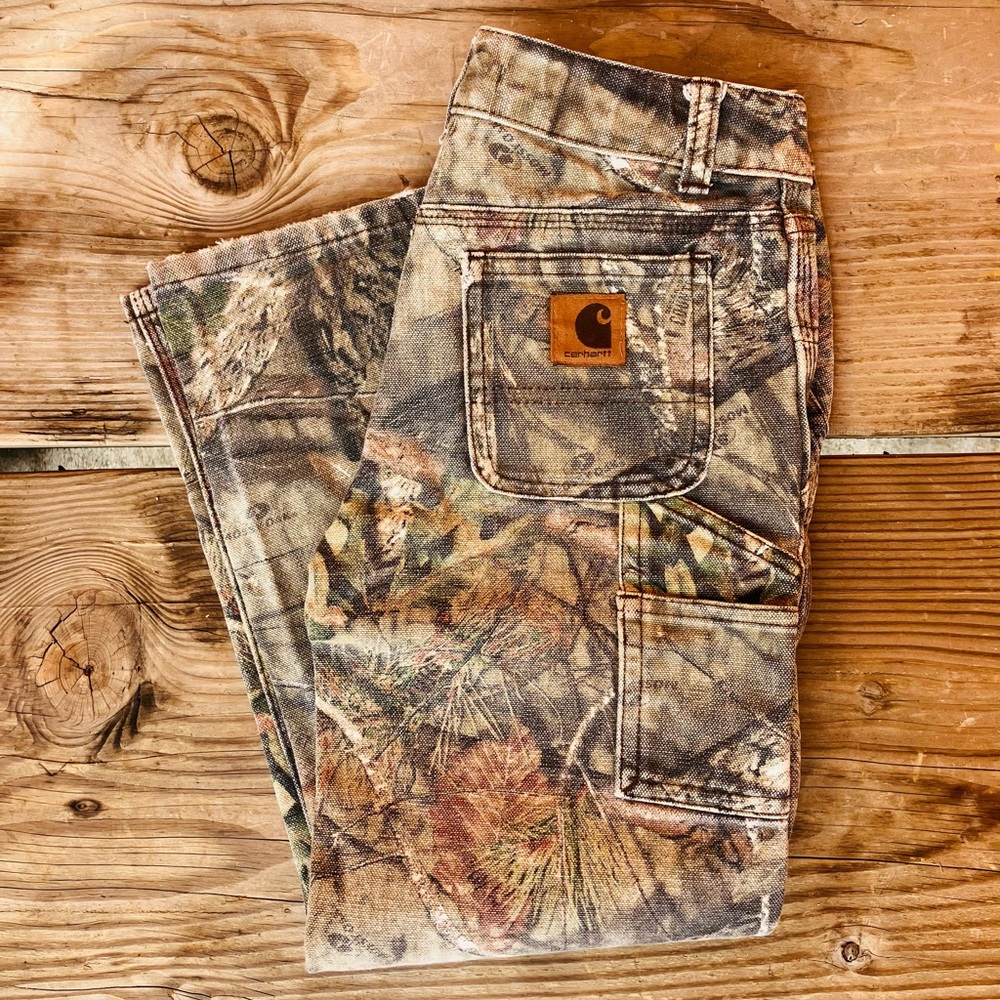 Kids carhartt pants Mossy Oak camo